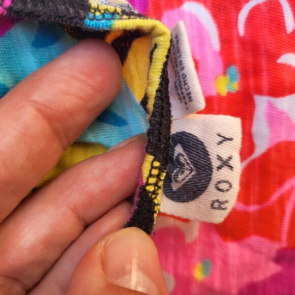 Roxy Hawaiian Floral One Shoulder Dress Medium - Picture 5 of 9